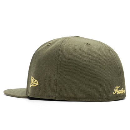 Feature x New Era 59FIFTY Fitted Old English F Calabasas - New Olive/Vegas Gold