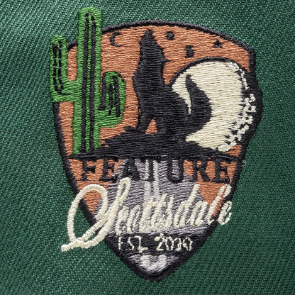 Feature x New Era 59FIFTY Fitted Old English F Scottsdale - Mountain Pine Green/Old Gold