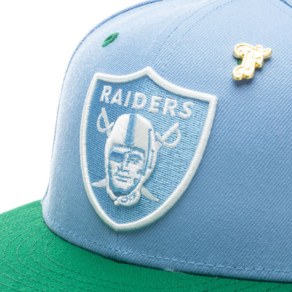 Feature x New Era "Earth" Las Vegas Raiders Fitted - Birdseye Blue/Kelly Green