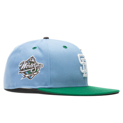Feature x New Era "Earth" San Diego Padres Fitted - Birdseye Blue/Kelly Green