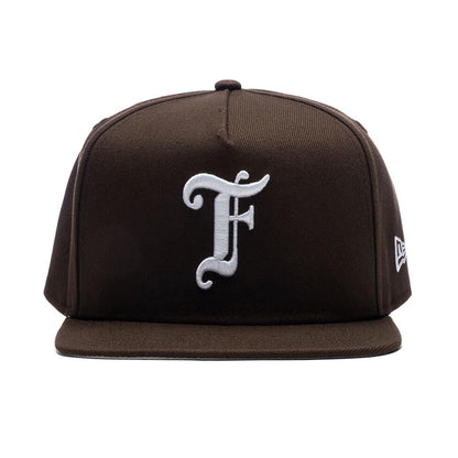 Feature x New Era 9Fifty A-Frame Old English F Snapback - Walnut