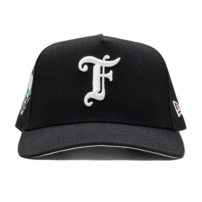 Feature x New Era 9FIFTY A-Frame Old English F La Jolla - Black/Pink
