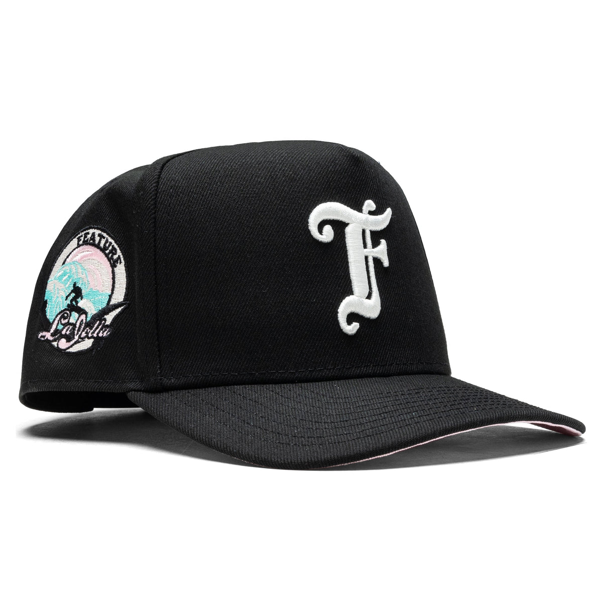 Feature x New Era 9FIFTY A-Frame Old English F La Jolla - Black/Pink