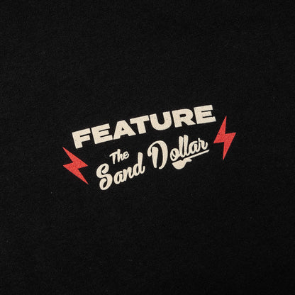 Feature x Sand Dollar Black Cat Tee - Black