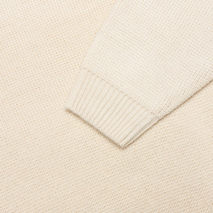 Felt Patch Knit Hood - Natural