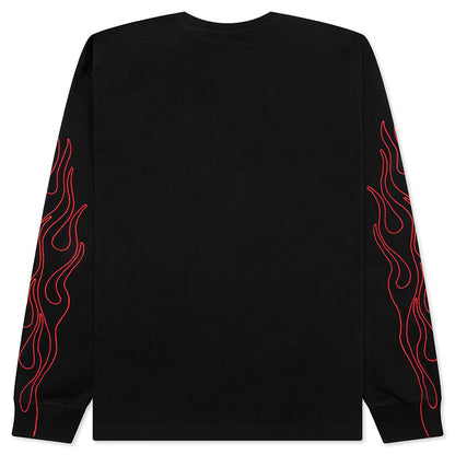 Fiery Heavyweight Longsleeve Tee - Black
