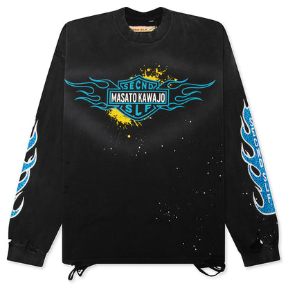 SeCND SLF x Masata Kawajo Firestorm Vintage L/S - Black/Blue