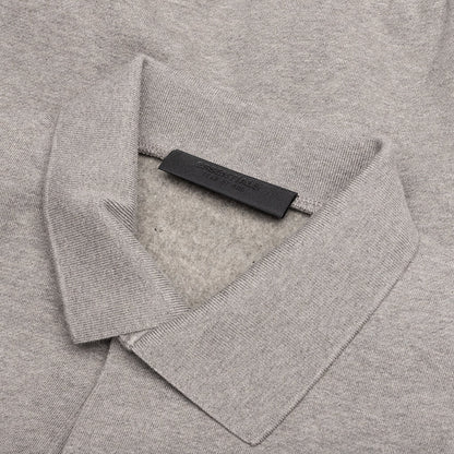 Fleece Polo - Heather Gray