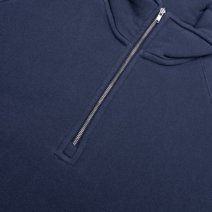 Fleece Raglan Zip Mock - Navy