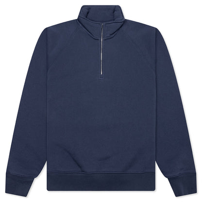 Fleece Raglan Zip Mock - Navy