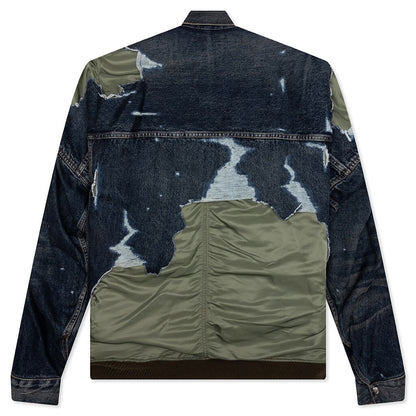 Flight Jacket Layered Denim - Indigo