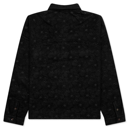 Floral Cover Shirt - Black