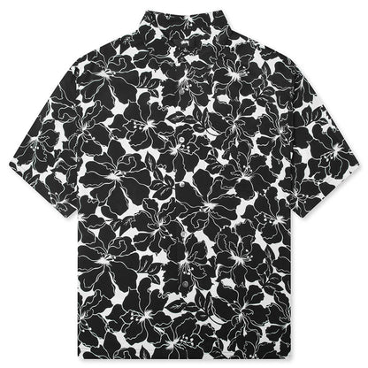 Floral Hawaiian Shirt - Black
