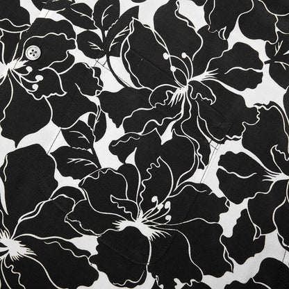 Floral Hawaiian Shirt - Black