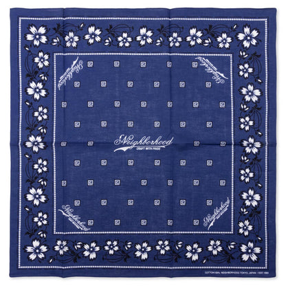 Flower Bandana - Navy