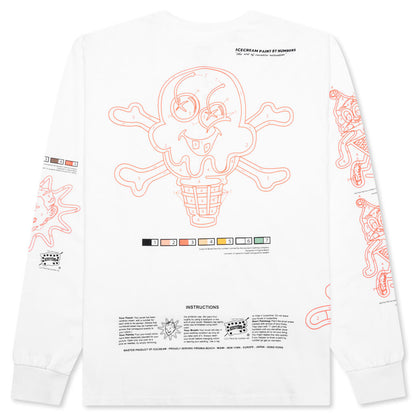 Follow The Numbers L/S Knit - White