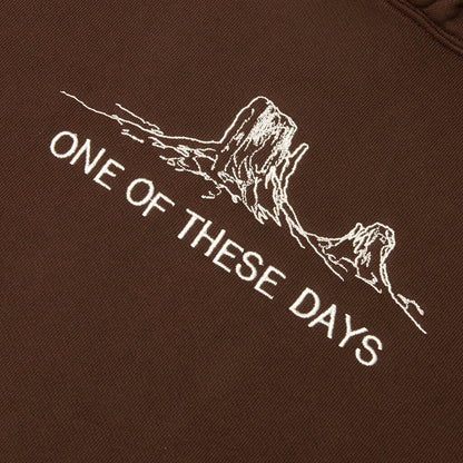 Follow The Road Pullover Hoodie - Dark Brown