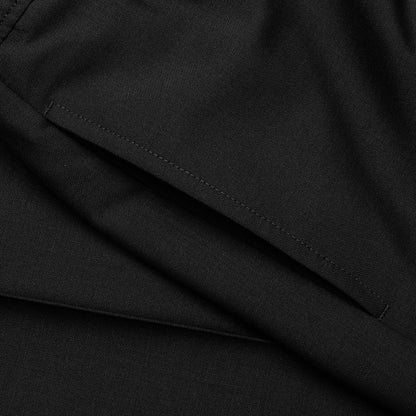 Slim Fit Formal Wool and Mohair Pants - Black