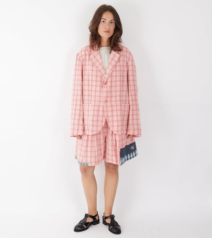 Shale Jacket Pink Check Handloom