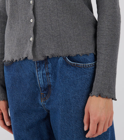 Edie Cardigan Dark Grey Melange