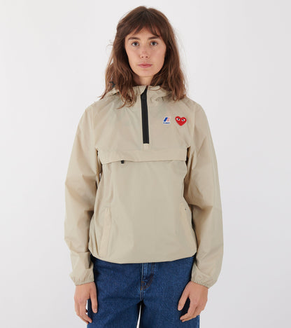 K-WAY Packable Half Zip Anorak Beige