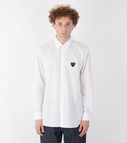 U Black Heart Shirt White