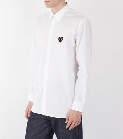 U Black Heart Shirt White