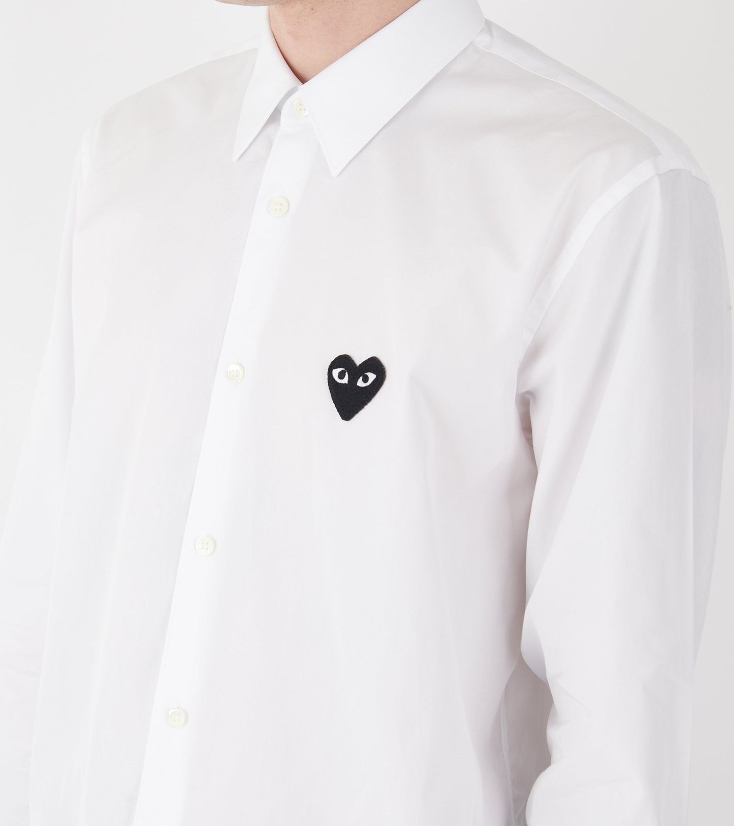 U Black Heart Shirt White