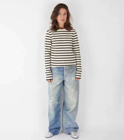 W Full Cut Jeans Digital Denim Print