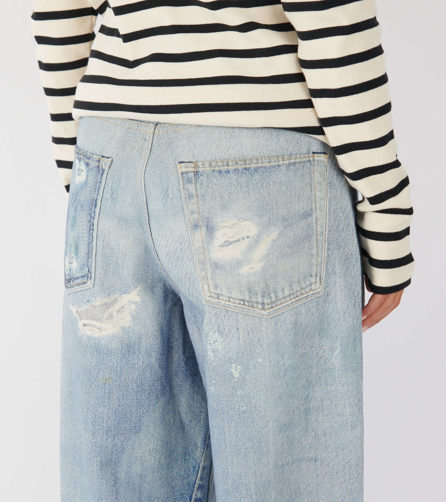 W Full Cut Jeans Digital Denim Print