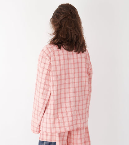 Shale Jacket Pink Check Handloom