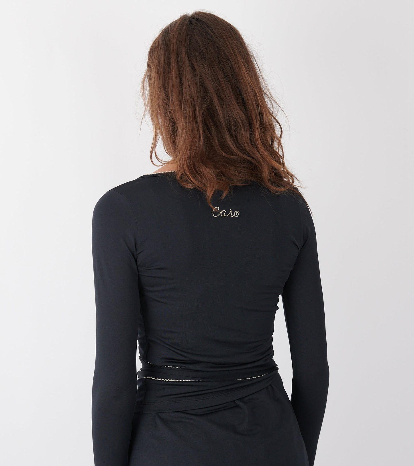 Caro Wrap Top Black