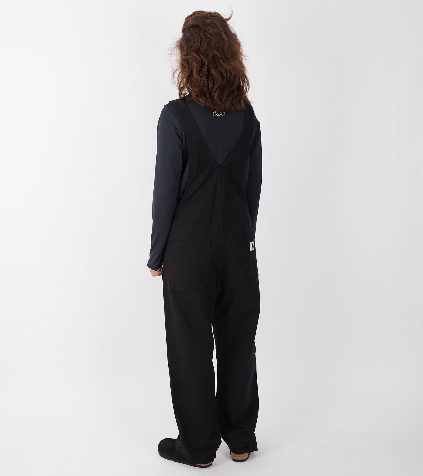 W Bib Overall Straight Black Rinsed