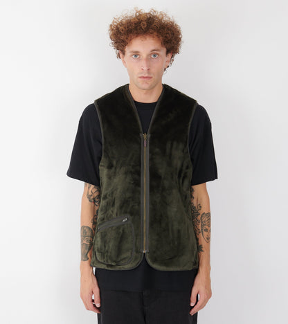 Warm Pile Waistcoat Zip-In Liner Sage