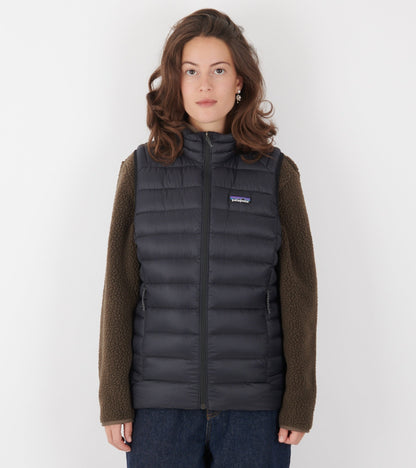 W's Down Sweater Vest Black