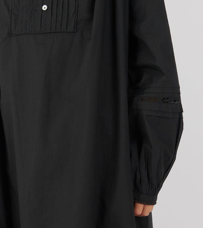 Leaf Shirtdress Black