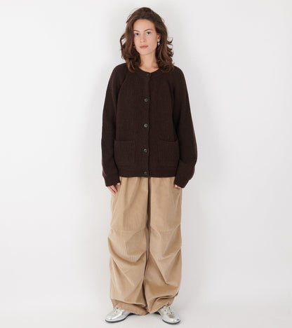 Shetland Wool Cardigan Brown