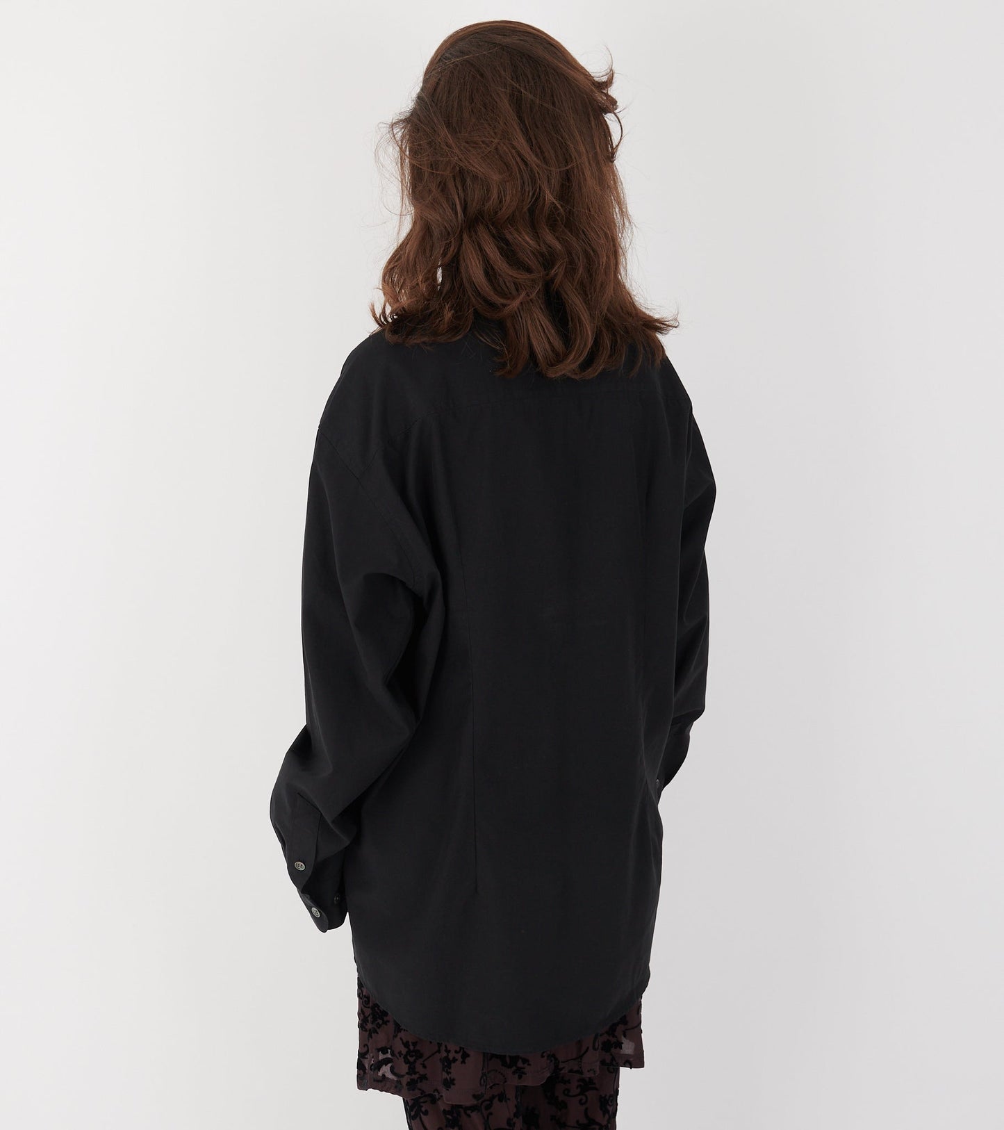 W Precious Shirt Black Casual Liquid Poplin