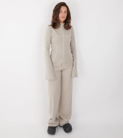 Zoe Track Blouse Beige