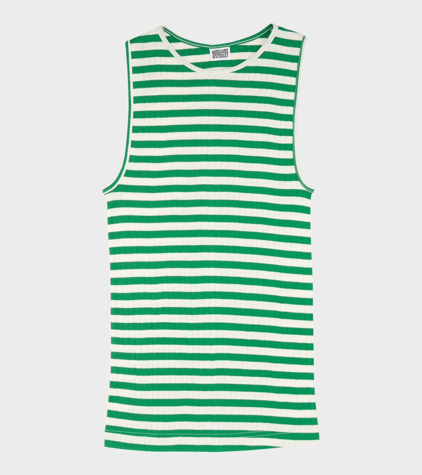 101 Tank Top Green/Ecru