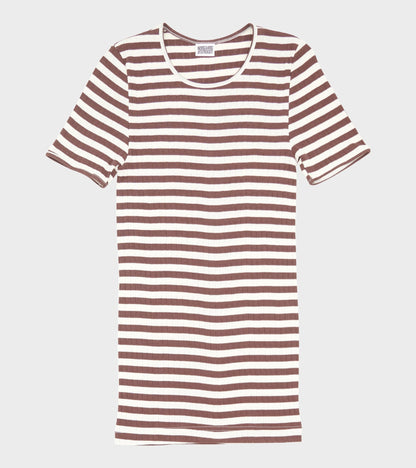101 Short Sleeve T-shirt Brown/Ecru