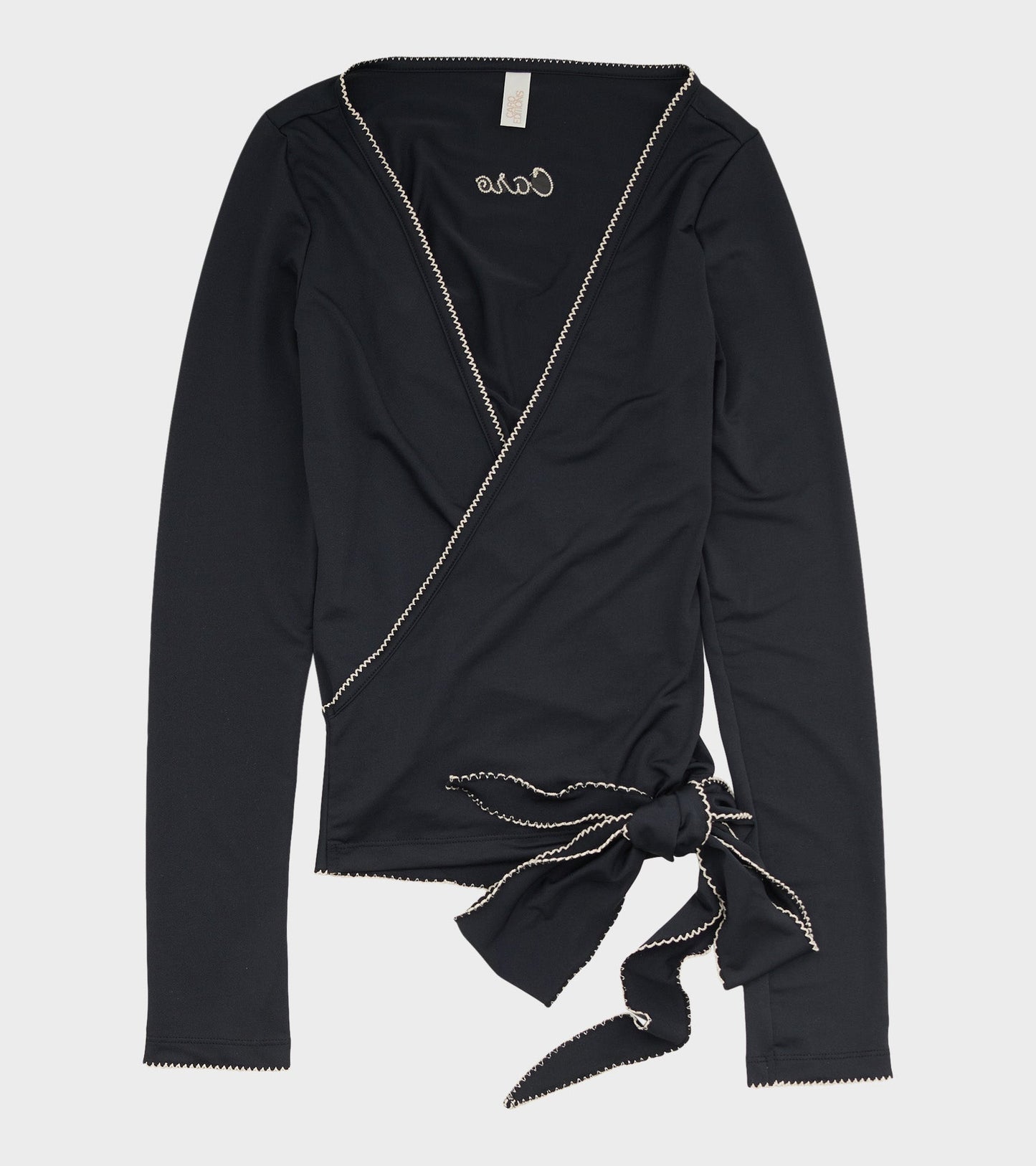 Caro Wrap Top Black