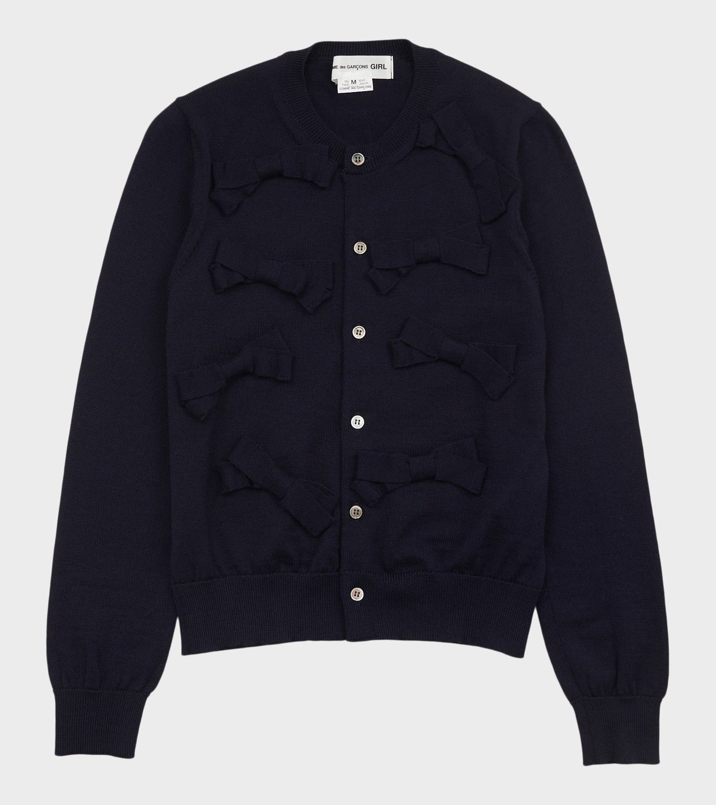 Bow Cardigan Navy