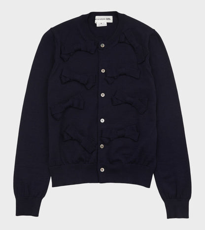 Bow Cardigan Navy