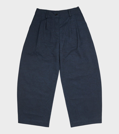 Japanese Cotton Twill Robyn Trousers Dark Navy