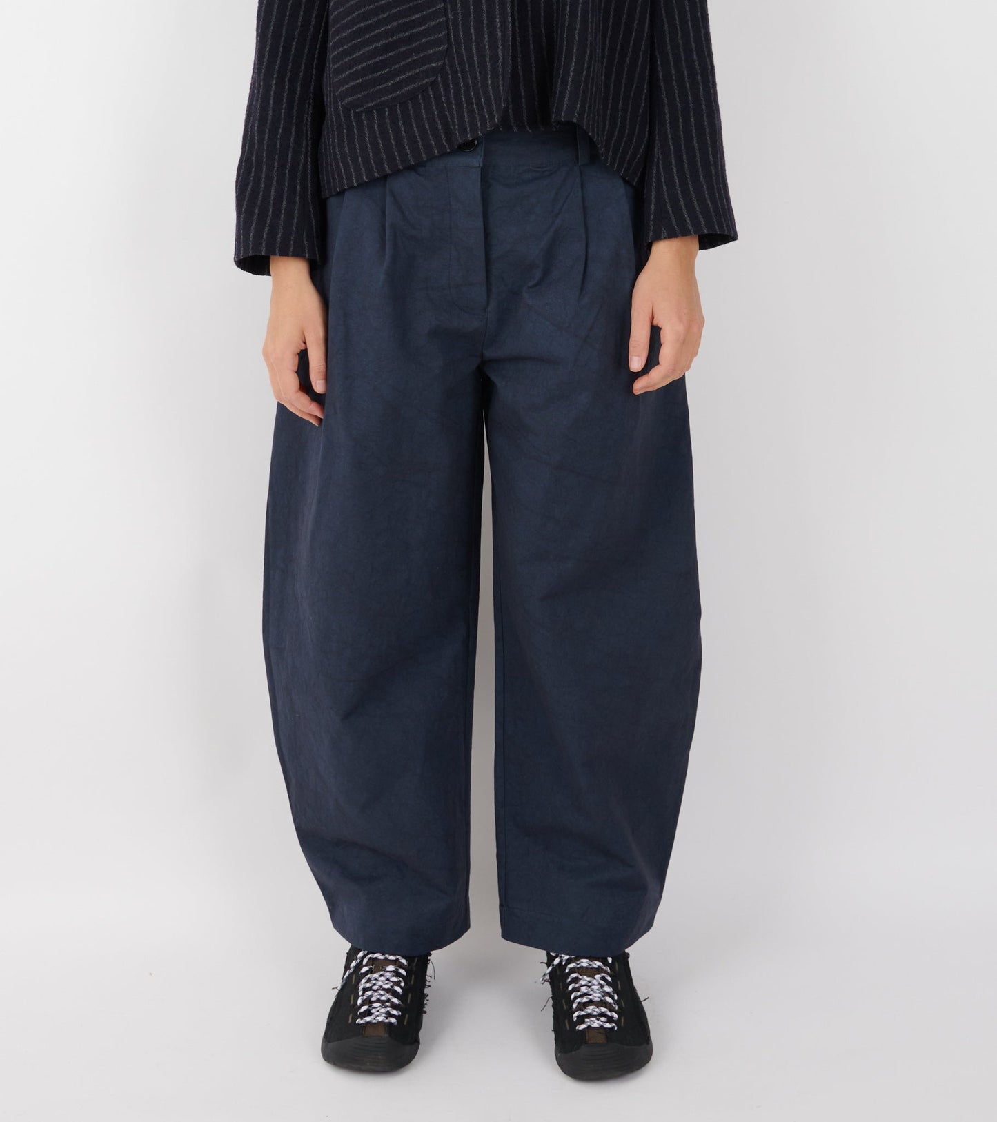 Japanese Cotton Twill Robyn Trousers Dark Navy