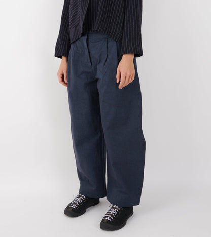 Japanese Cotton Twill Robyn Trousers Dark Navy