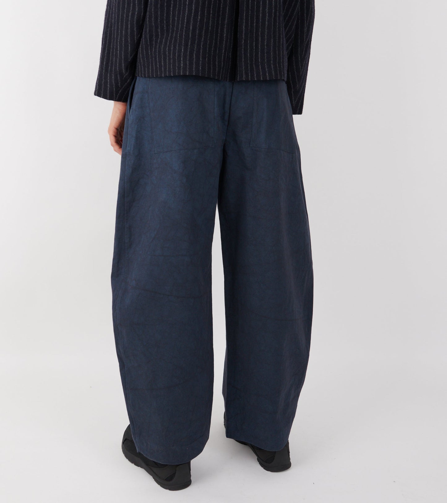 Japanese Cotton Twill Robyn Trousers Dark Navy