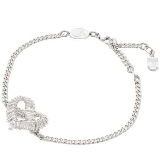 Swarovski Rhodium Plated Heart Bracelet