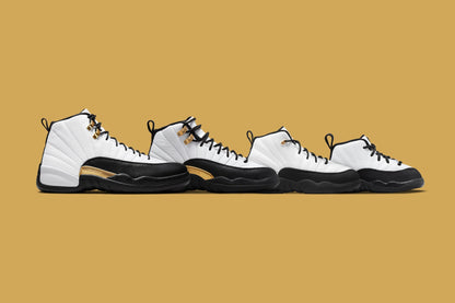 Air Jordan 12 Retro "Royalty Taxi" (GS) - White/Metallic Gold